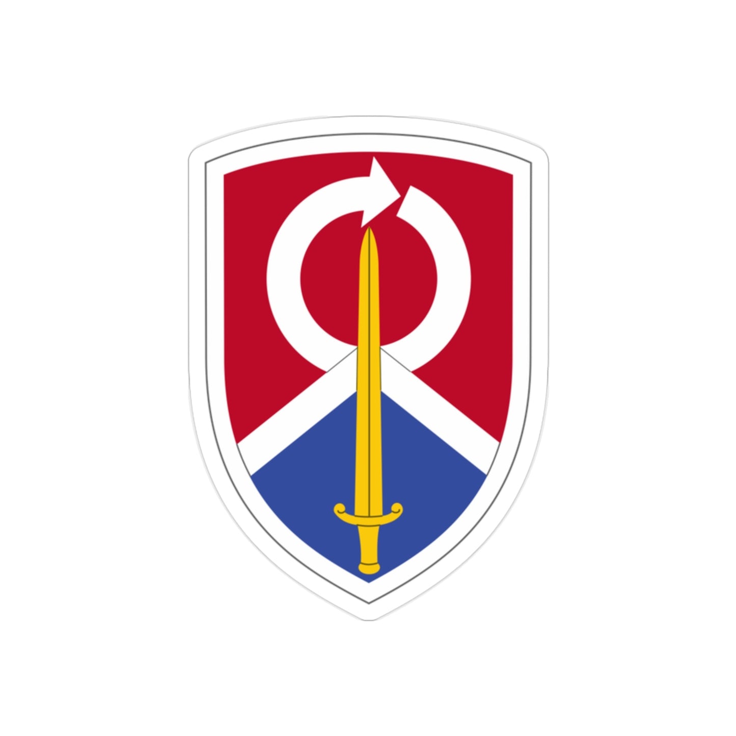 451 Sustainment Command (U.S. Army) REVERSE PRINT Transparent STICKER-2" × 2"-The Sticker Space