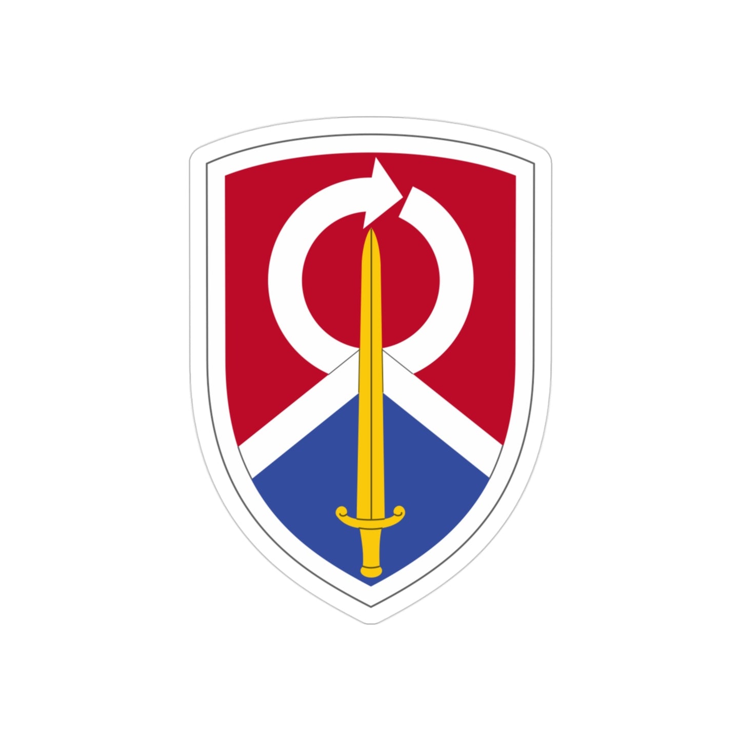 451 Sustainment Command (U.S. Army) REVERSE PRINT Transparent STICKER-3" × 3"-The Sticker Space