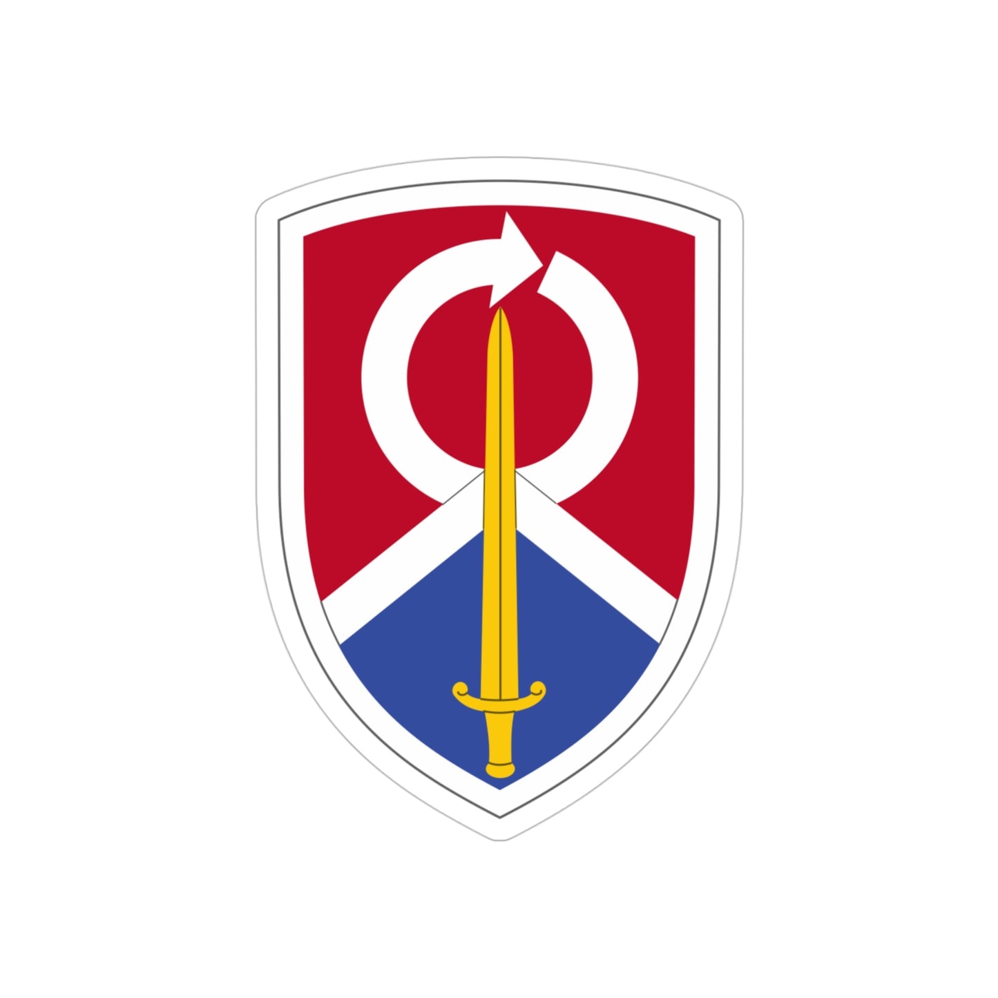 451 Sustainment Command (U.S. Army) REVERSE PRINT Transparent STICKER-4" × 4"-The Sticker Space