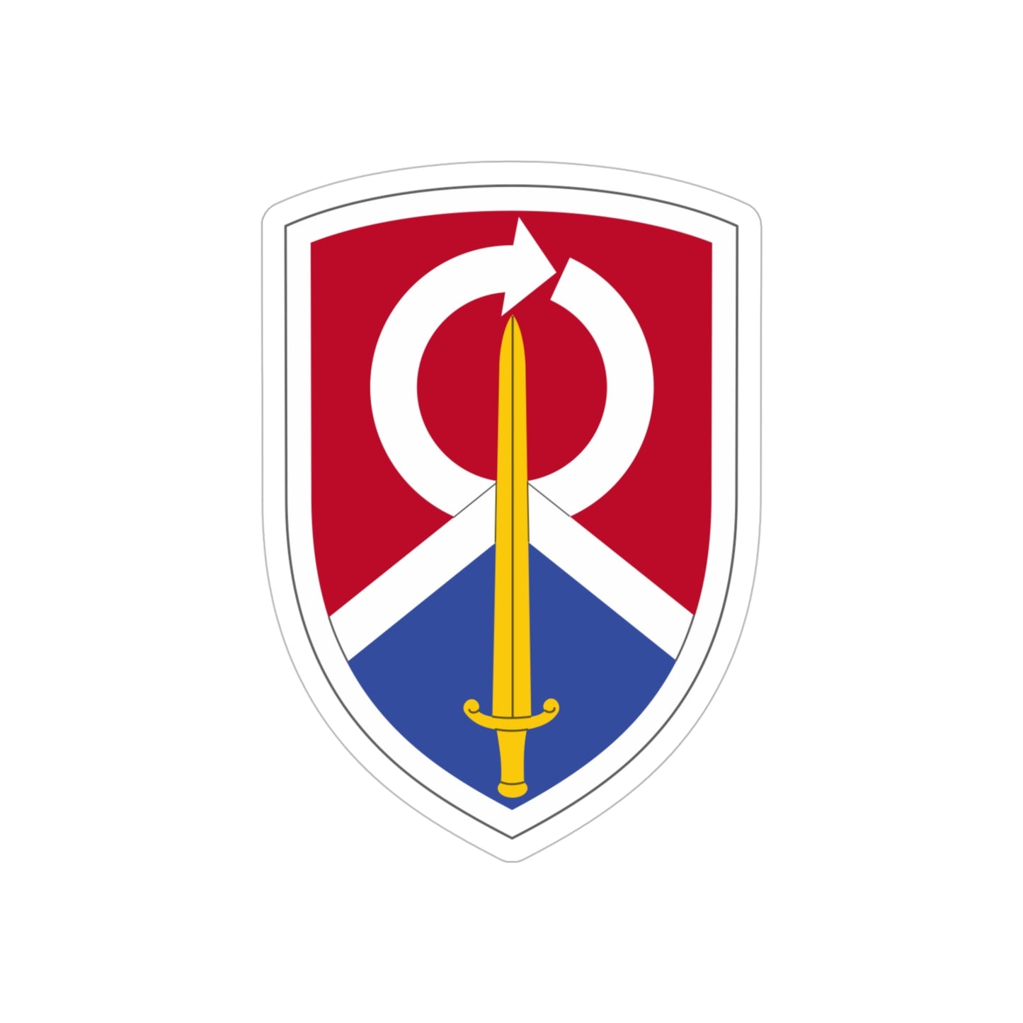 451 Sustainment Command (U.S. Army) REVERSE PRINT Transparent STICKER-5" × 5"-The Sticker Space