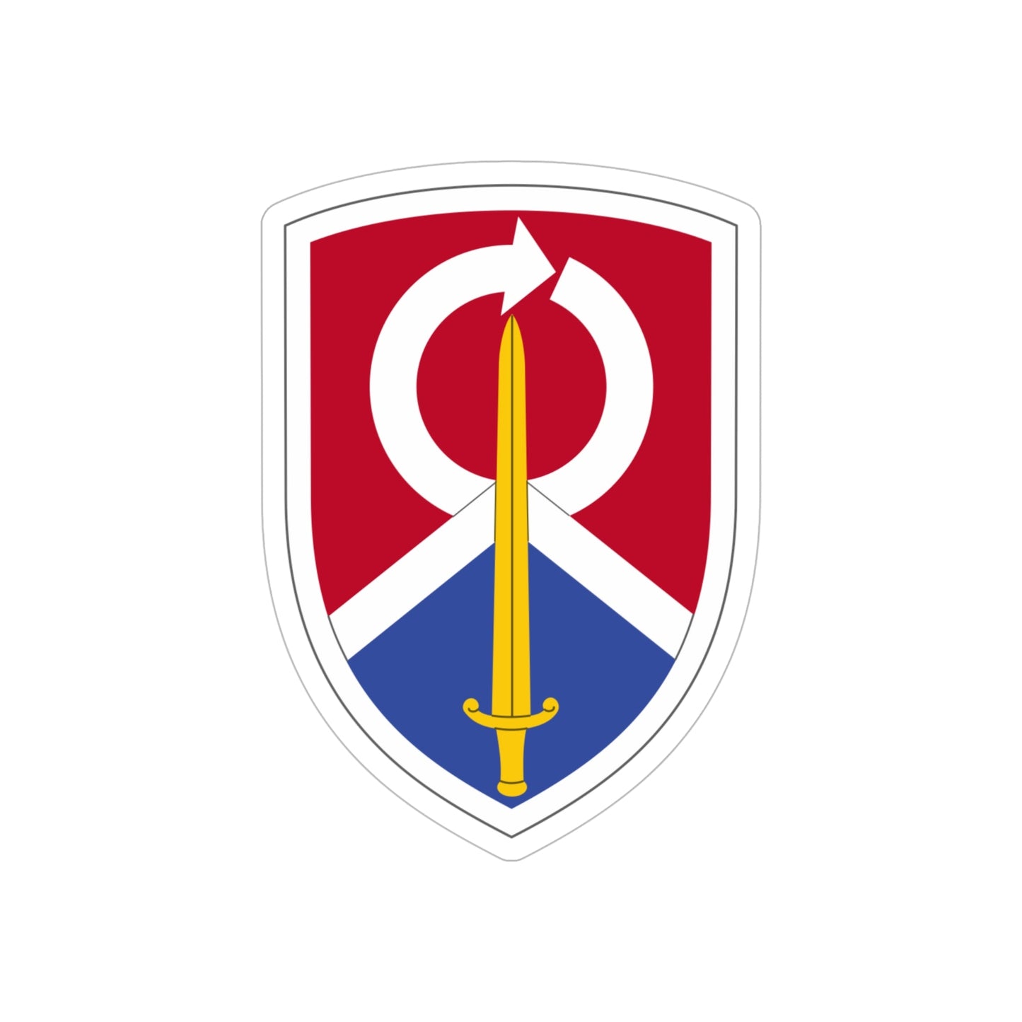 451 Sustainment Command (U.S. Army) REVERSE PRINT Transparent STICKER-6" × 6"-The Sticker Space