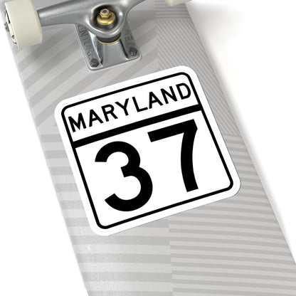 MD Route 37 (Maryland) (Road Sign) STICKER Vinyl Kiss-Cut Decal