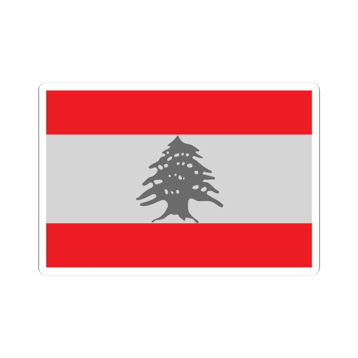 Flag of Lebanon - Red (Lebanon) STICKER Vinyl Kiss-Cut Decal