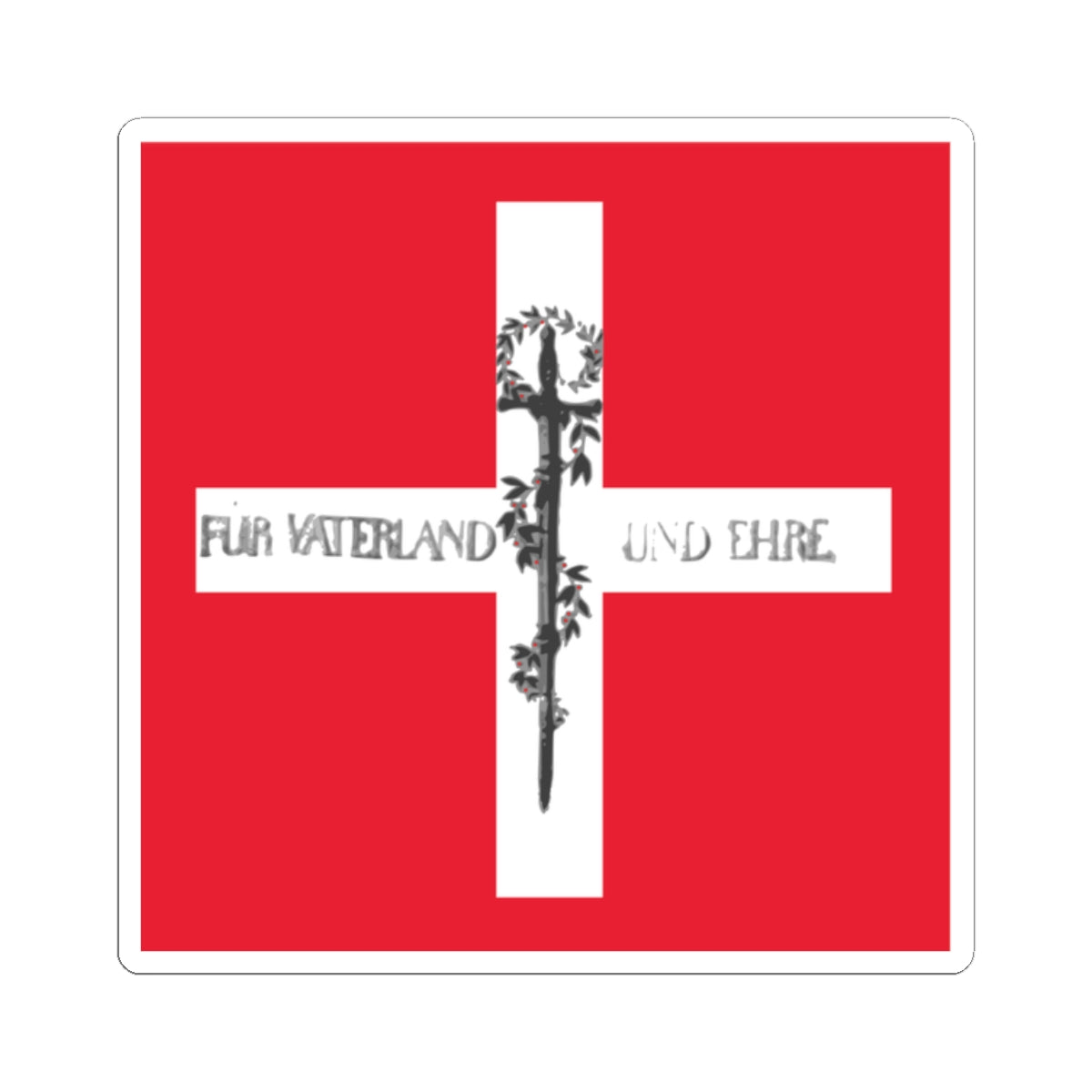 Swiss flag Bachmann 1815 (Switzerland) STICKER Vinyl Kiss-Cut Decal