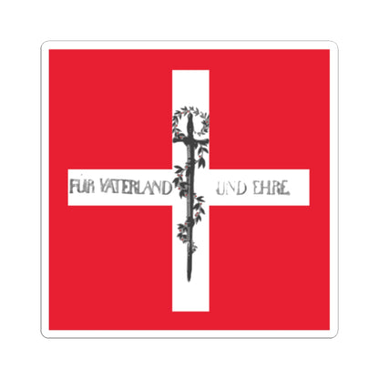 Swiss flag Bachmann 1815 (Switzerland) STICKER Vinyl Kiss-Cut Decal