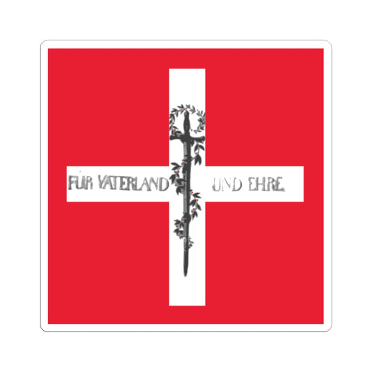 Swiss flag Bachmann 1815 (Switzerland) STICKER Vinyl Kiss-Cut Decal