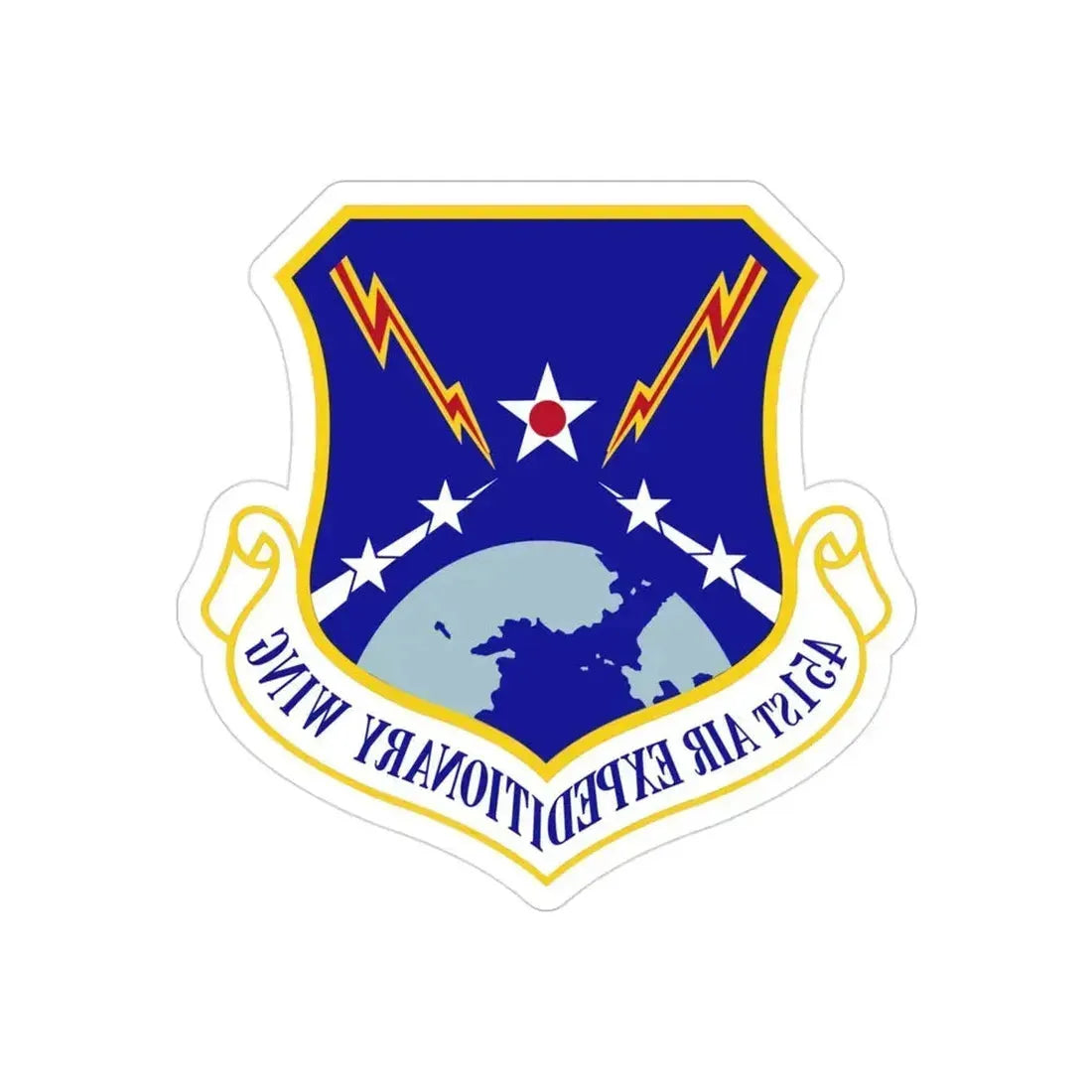 451st Air Expeditionary Wing (U.S. Air Force) REVERSE PRINT Transparent Die-Cut STICKER 3 Inch Die-Cut Transparent - The Sticker Space