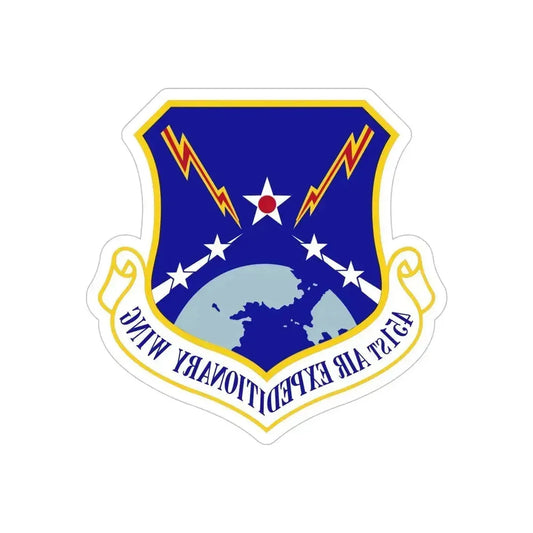 451st Air Expeditionary Wing (U.S. Air Force) REVERSE PRINT Transparent Die-Cut STICKER 6 Inch Die-Cut Transparent - The Sticker Space