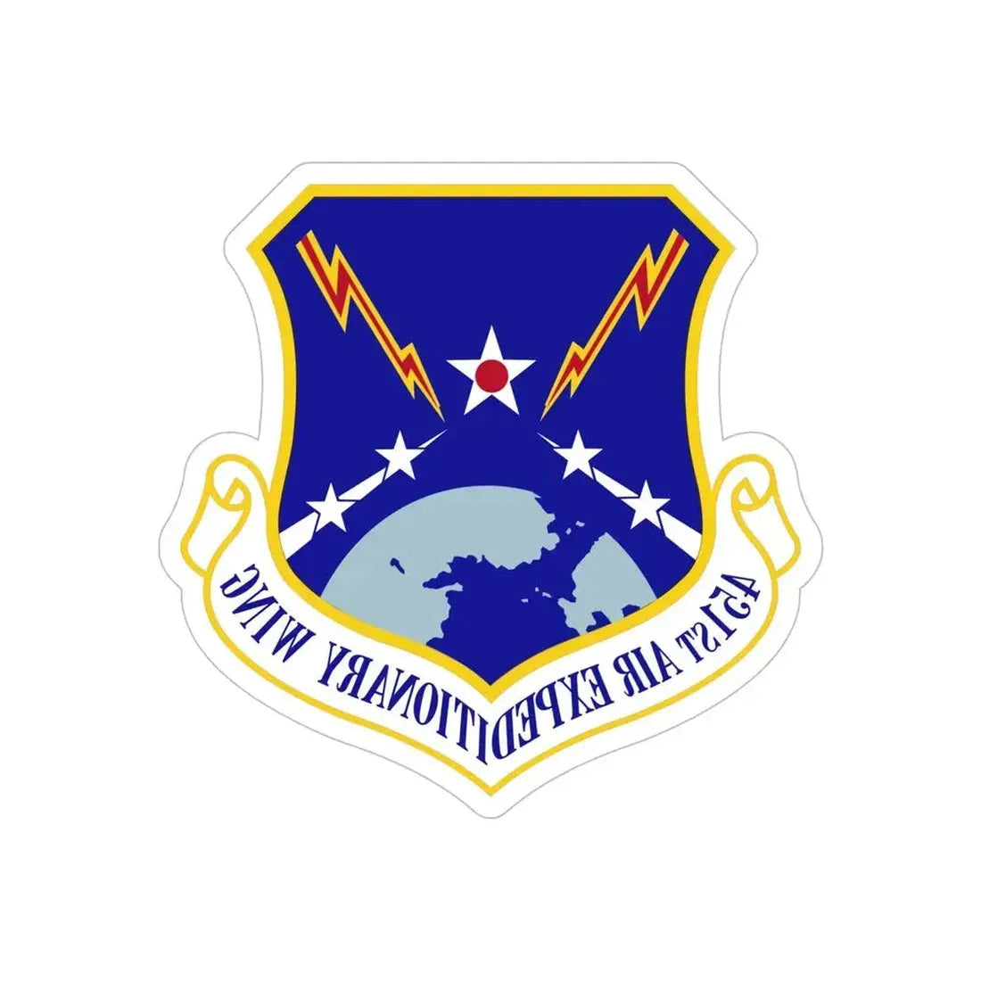 451st Air Expeditionary Wing (U.S. Air Force) REVERSE PRINT Transparent Die-Cut STICKER - The Sticker Space
