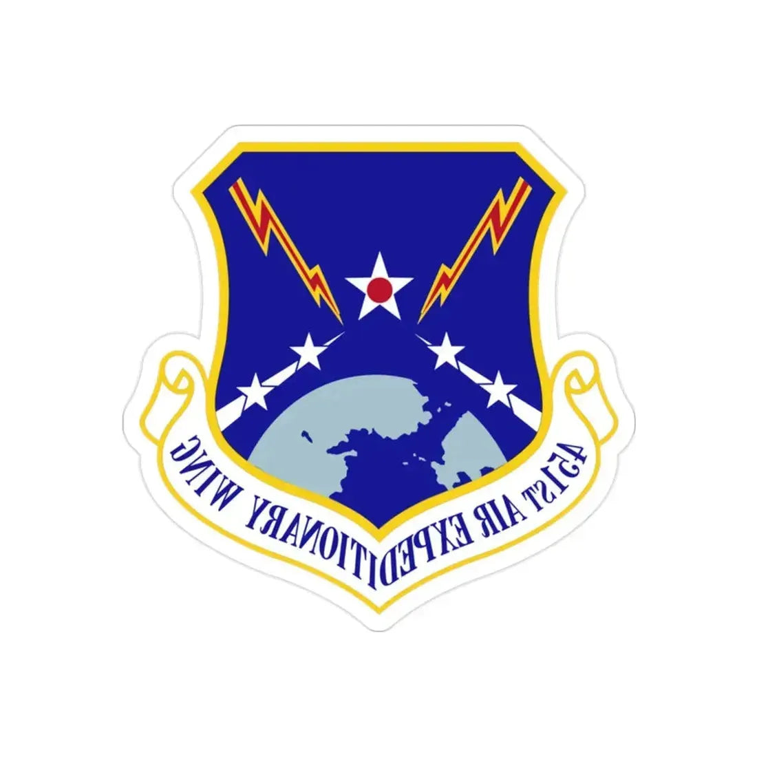 451st Air Expeditionary Wing (U.S. Air Force) REVERSE PRINT Transparent Die-Cut STICKER - The Sticker Space