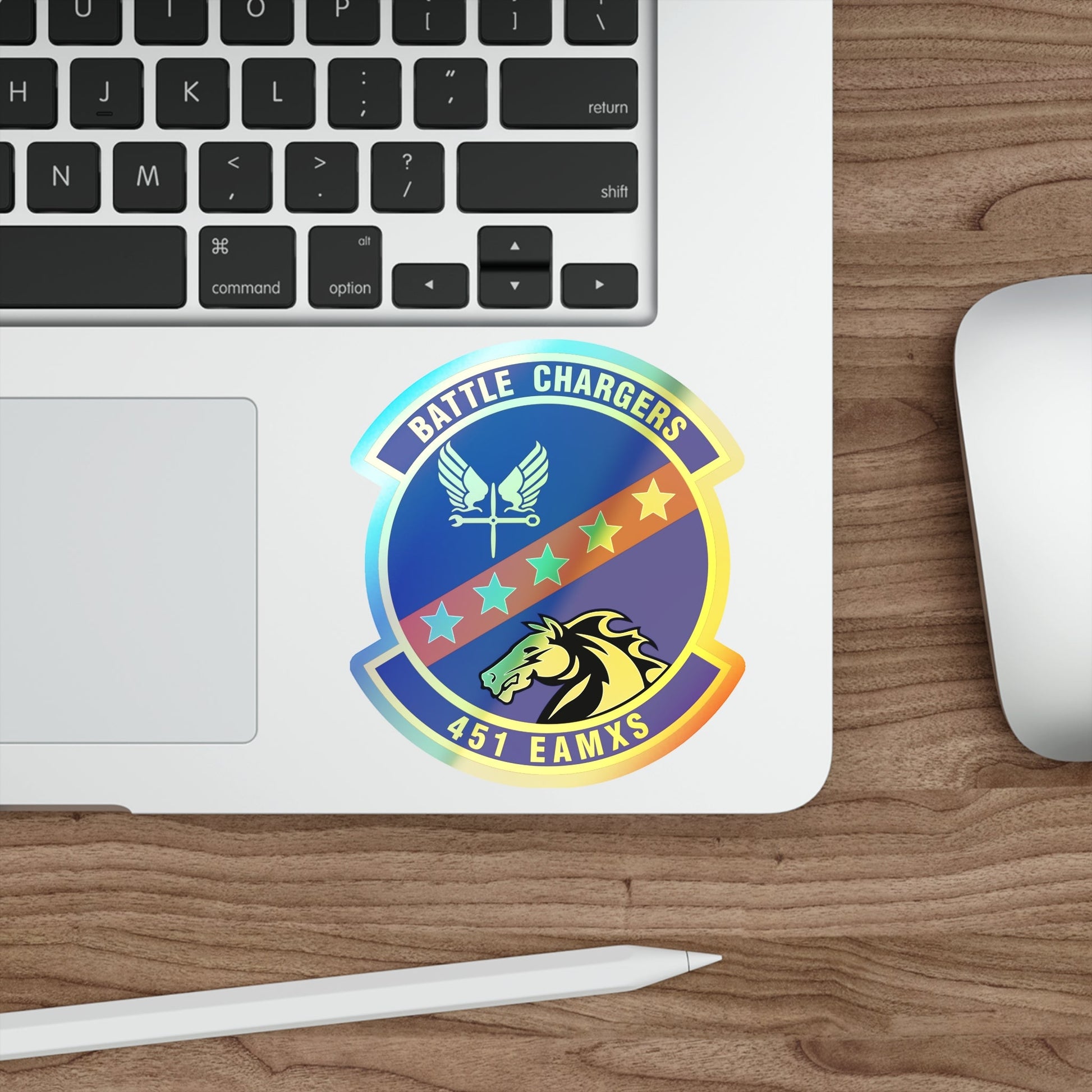 451st Expeditionary Aircraft Maintenance Squadron (U.S. Air Force) Holographic STICKER Die-Cut Vinyl Decal-The Sticker Space