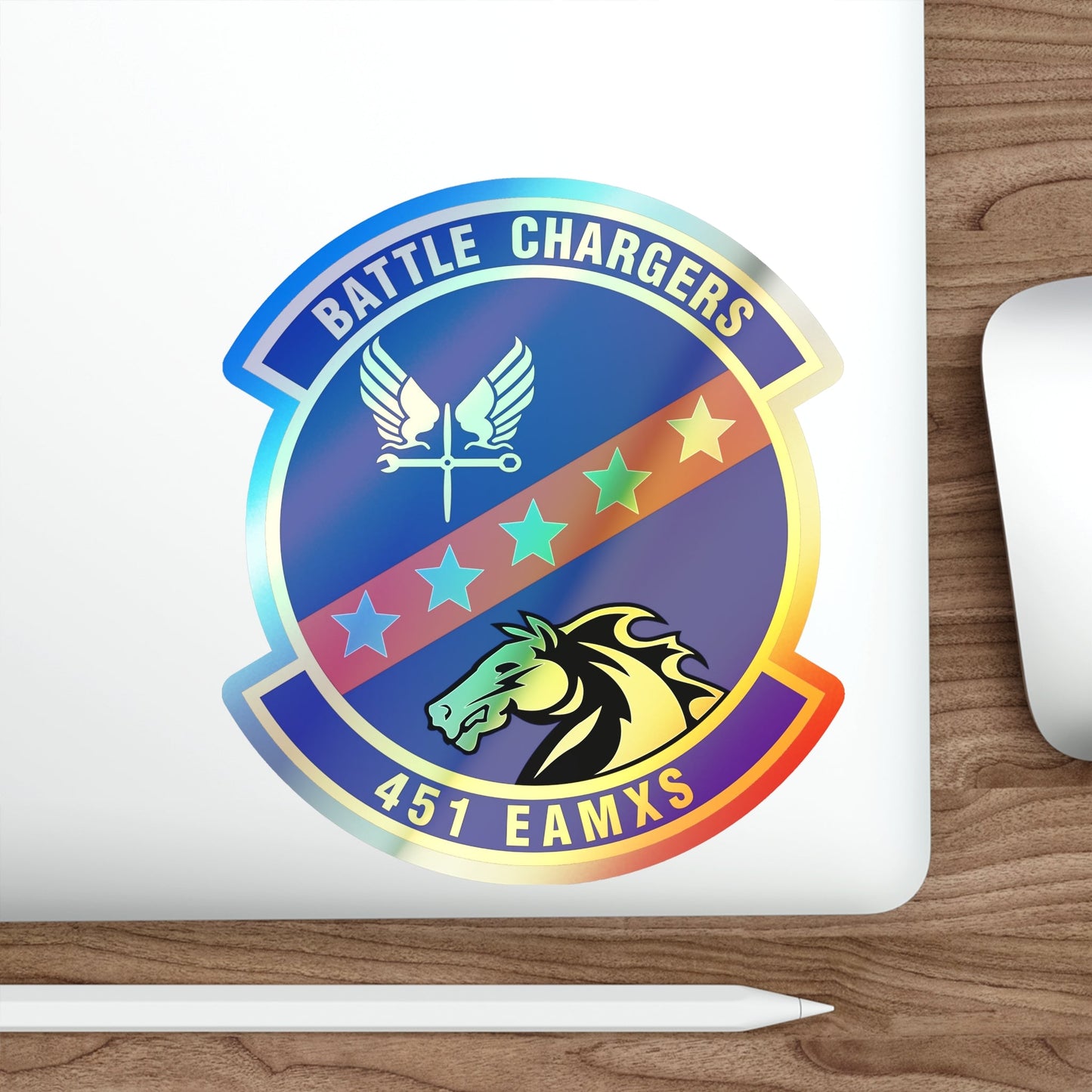 451st Expeditionary Aircraft Maintenance Squadron (U.S. Air Force) Holographic STICKER Die-Cut Vinyl Decal-The Sticker Space