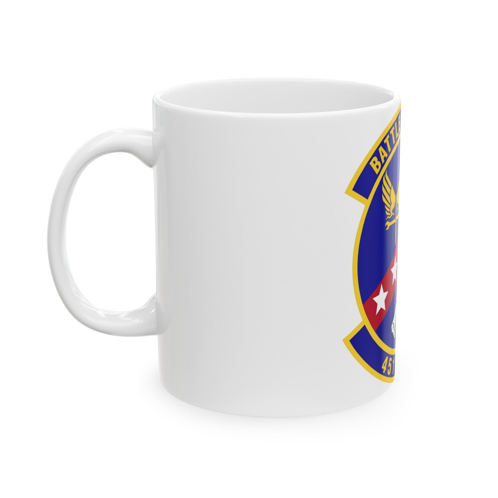 451st Expeditionary Aircraft Maintenance Squadron (U.S. Air Force) White Coffee Mug-The Sticker Space