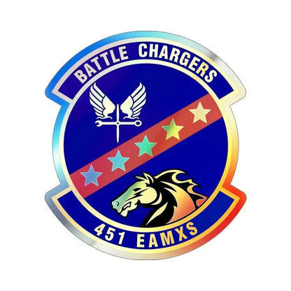 451st Expeditionary Aircraft Maintenance Squadron (U.S. Air Force) Holographic STICKER Die-Cut Vinyl Decal 4 Inch - The Sticker Space