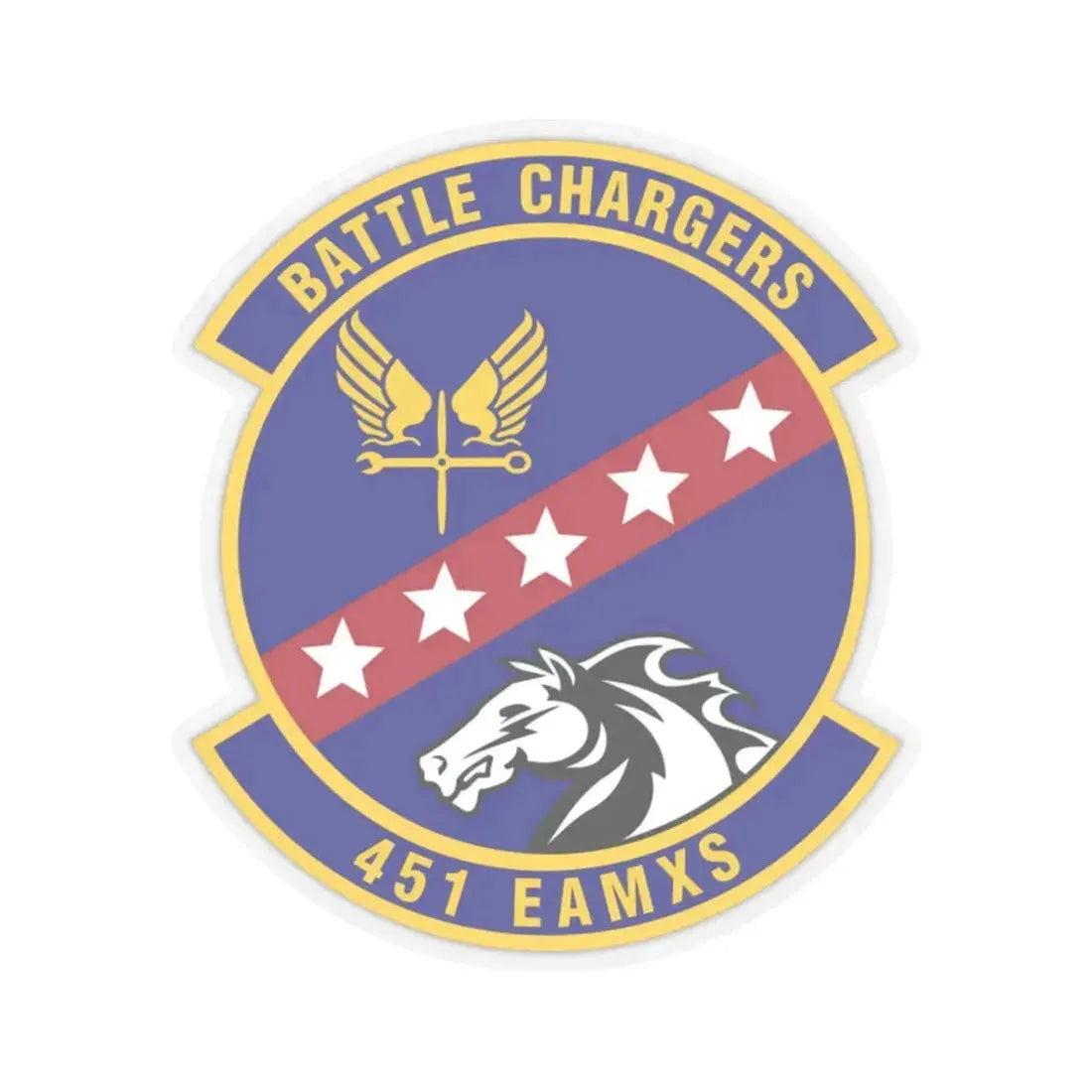 451st Expeditionary Aircraft Maintenance Squadron (U.S. Air Force) STICKER Vinyl Kiss-Cut Decal 2 Inch Transparent - The Sticker Space