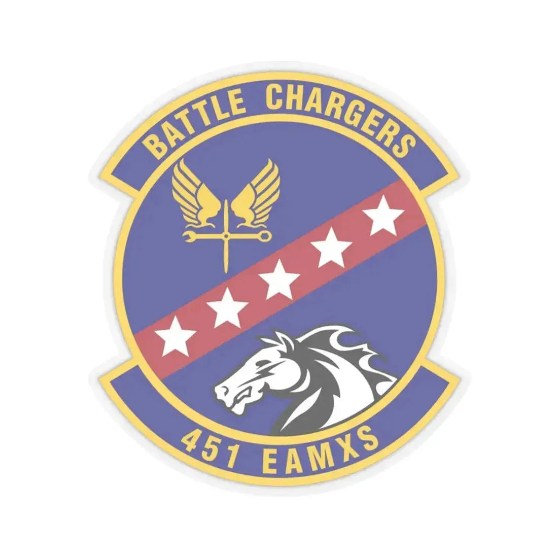 451st Expeditionary Aircraft Maintenance Squadron (U.S. Air Force) STICKER Vinyl Kiss-Cut Decal 3 Inch Transparent - The Sticker Space