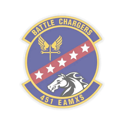 451st Expeditionary Aircraft Maintenance Squadron (U.S. Air Force) STICKER Vinyl Kiss-Cut Decal 4 Inch Transparent - The Sticker Space