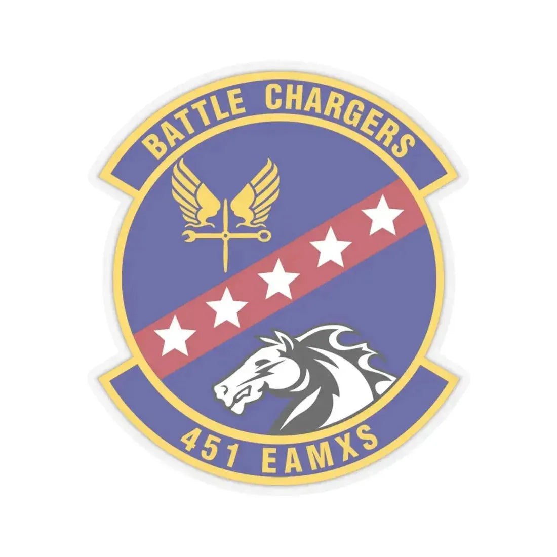 451st Expeditionary Aircraft Maintenance Squadron (U.S. Air Force) STICKER Vinyl Kiss-Cut Decal 6 Inch Transparent - The Sticker Space