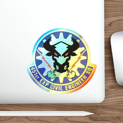 451st Expeditionary Civil Engineer Squadron (U.S. Air Force) Holographic STICKER Die-Cut Vinyl Decal-The Sticker Space