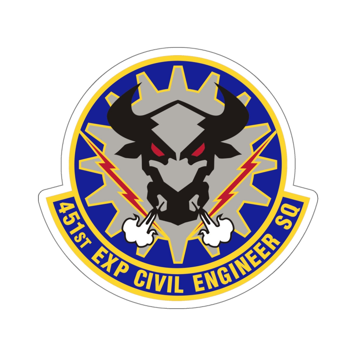 451st Expeditionary Civil Engineer Squadron (U.S. Air Force) STICKER Vinyl Die-Cut Decal-White-The Sticker Space