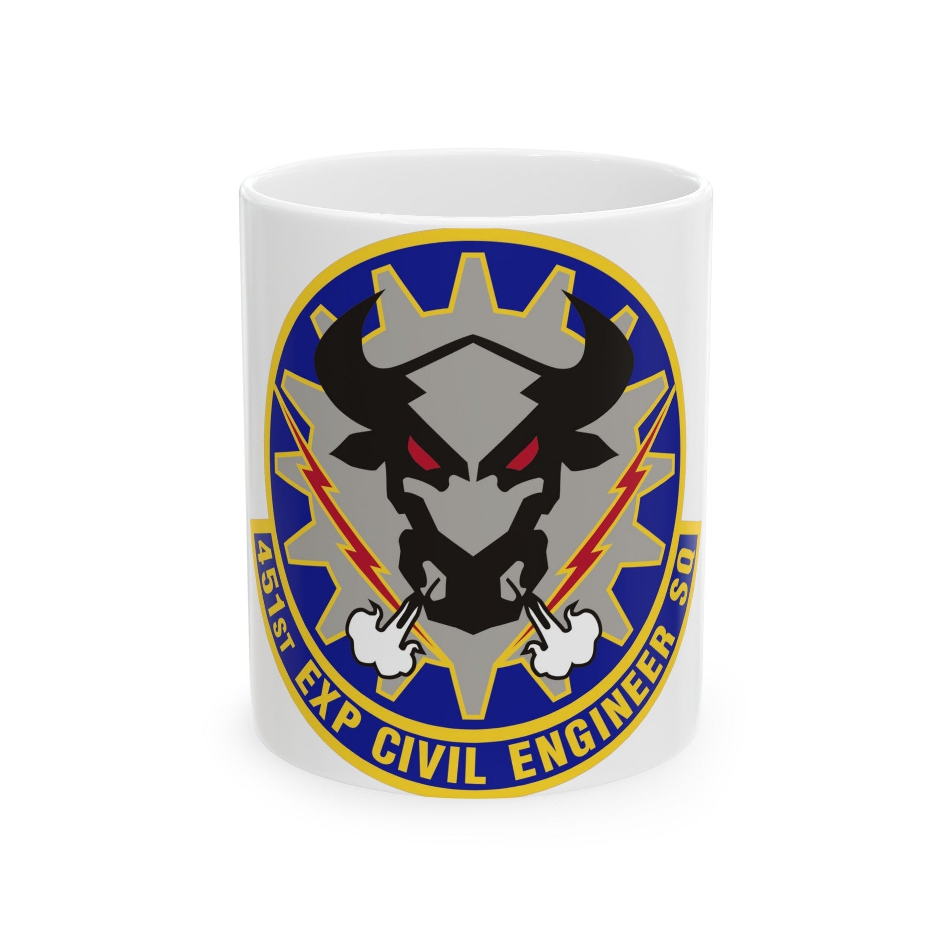 451st Expeditionary Civil Engineer Squadron (U.S. Air Force) White Coffee Mug-11oz-The Sticker Space