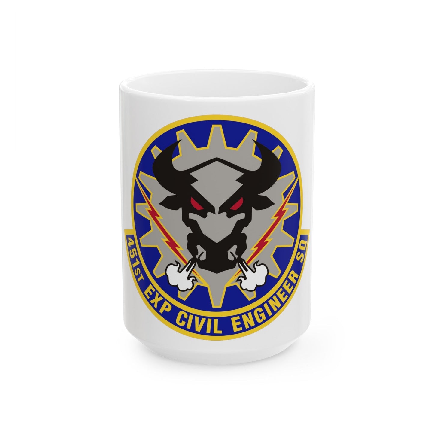 451st Expeditionary Civil Engineer Squadron (U.S. Air Force) White Coffee Mug-15oz-The Sticker Space