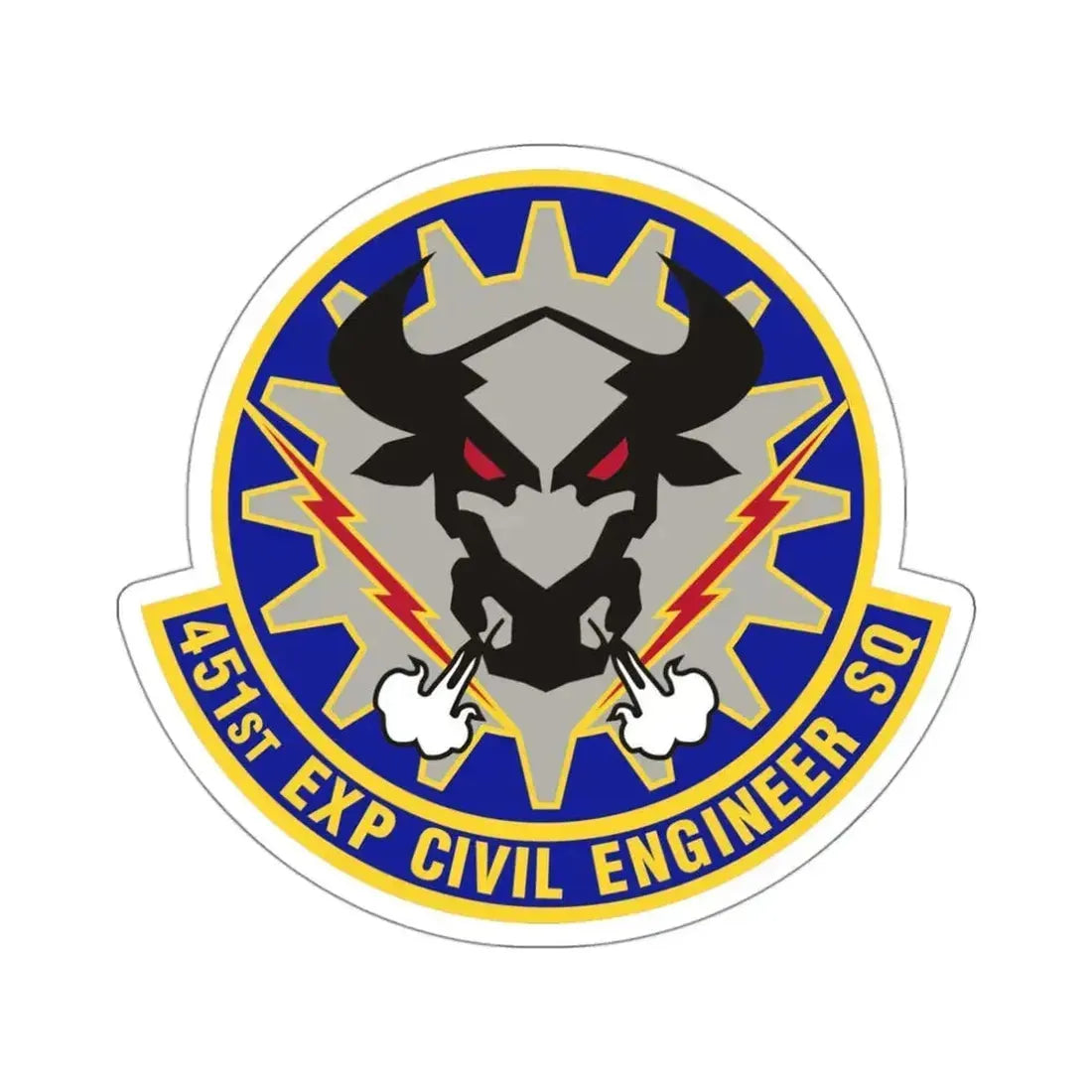 451st Expeditionary Civil Engineer Squadron (U.S. Air Force) STICKER Vinyl Die-Cut Decal 3 Inch - The Sticker Space
