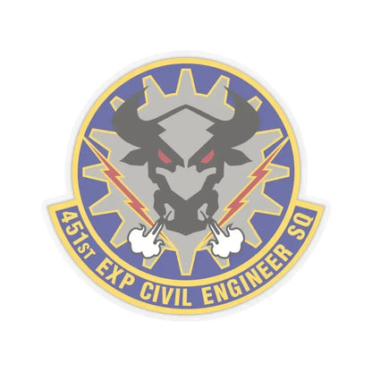 451st Expeditionary Civil Engineer Squadron (U.S. Air Force) STICKER Vinyl Kiss-Cut Decal 6 Inch Transparent - The Sticker Space
