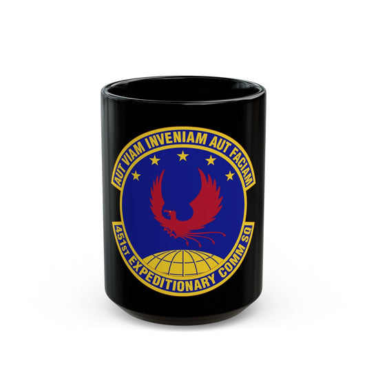 451st Expeditionary Communications Squadron (U.S. Air Force) Black Coffee Mug-15oz-The Sticker Space