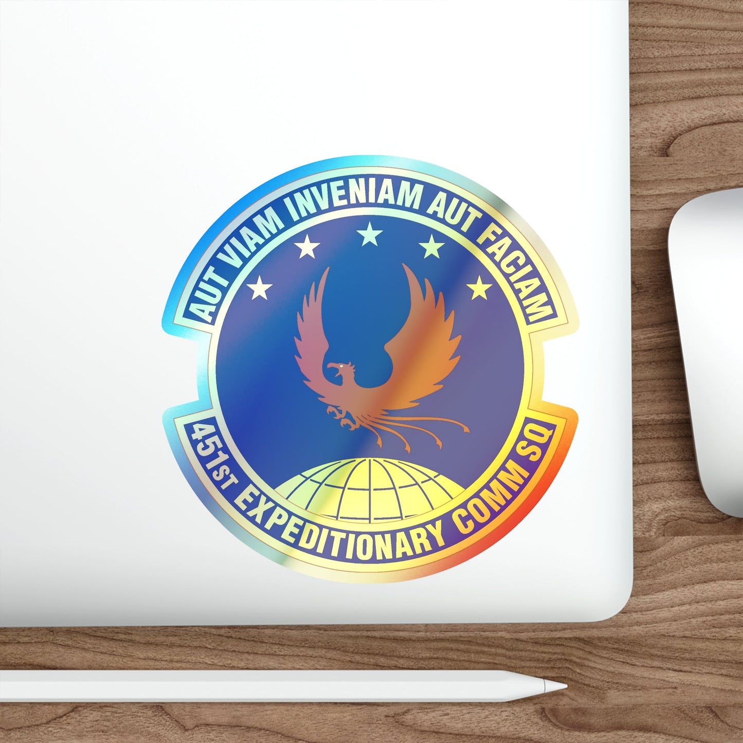 451st Expeditionary Communications Squadron (U.S. Air Force) Holographic STICKER Die-Cut Vinyl Decal-The Sticker Space