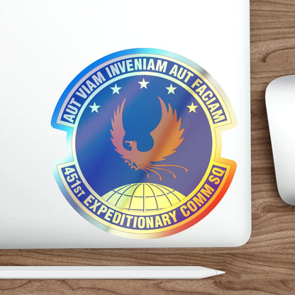 451st Expeditionary Communications Squadron (U.S. Air Force) Holographic STICKER Die-Cut Vinyl Decal-The Sticker Space