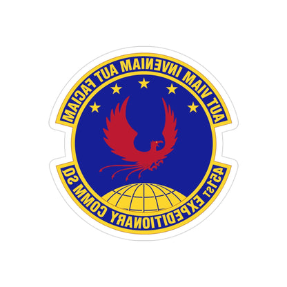 451st Expeditionary Communications Squadron (U.S. Air Force) REVERSE PRINT Transparent STICKER-3 Inch-The Sticker Space