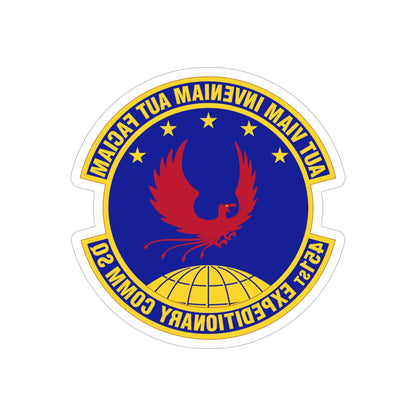 451st Expeditionary Communications Squadron (U.S. Air Force) REVERSE PRINT Transparent STICKER-5 Inch-The Sticker Space