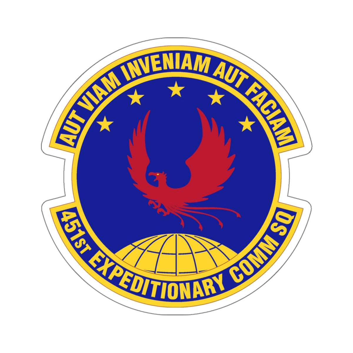 451st Expeditionary Communications Squadron (U.S. Air Force) STICKER Vinyl Die-Cut Decal-White-The Sticker Space