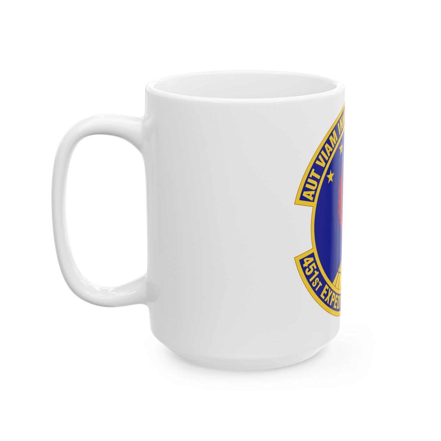 451st Expeditionary Communications Squadron (U.S. Air Force) White Coffee Mug-The Sticker Space