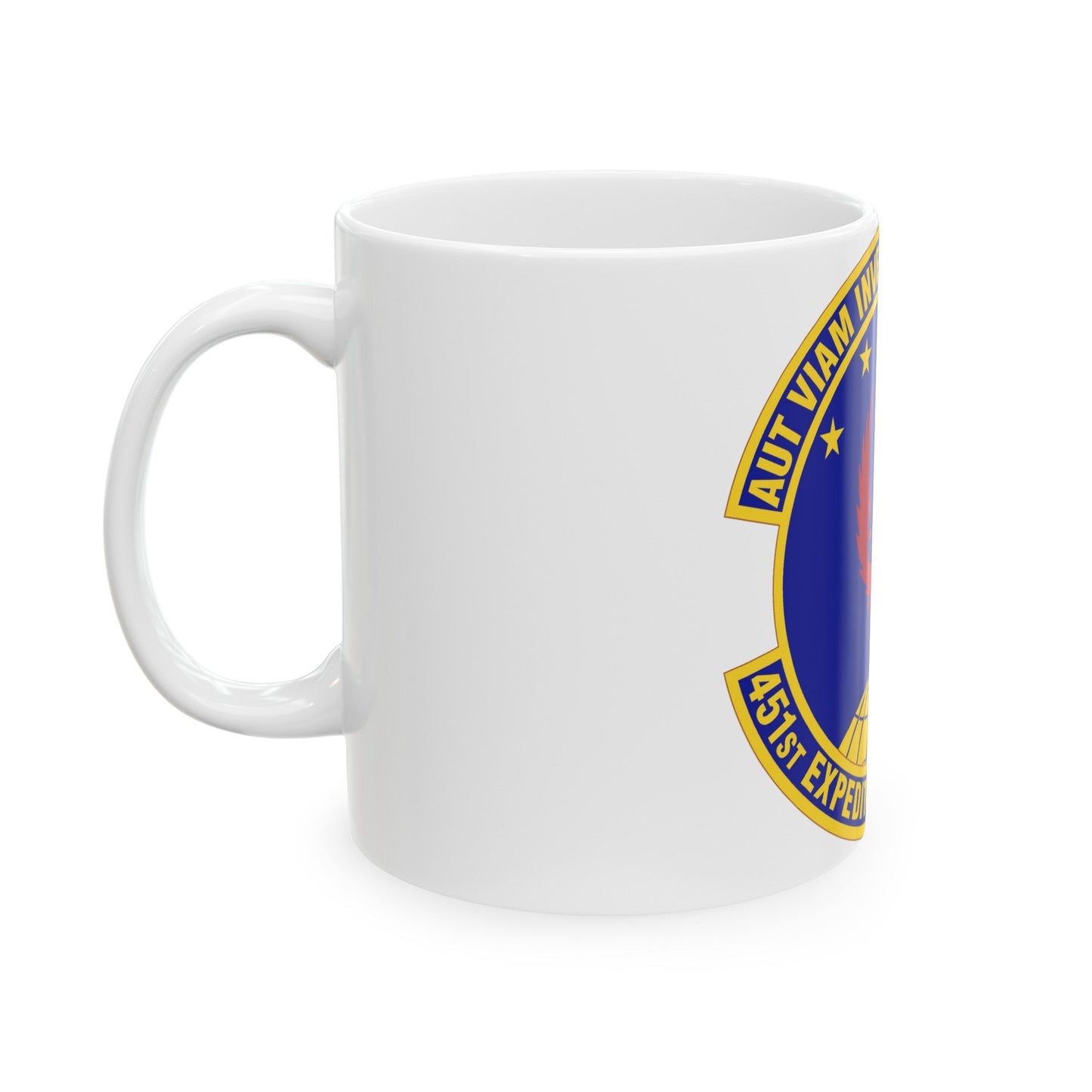 451st Expeditionary Communications Squadron (U.S. Air Force) White Coffee Mug-The Sticker Space