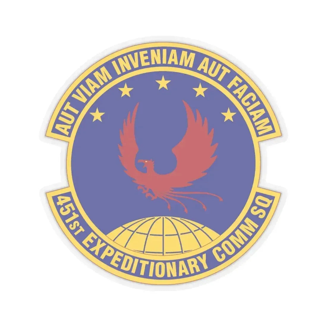 451st Expeditionary Communications Squadron (U.S. Air Force) STICKER Vinyl Kiss-Cut Decal 6 Inch Transparent - The Sticker Space