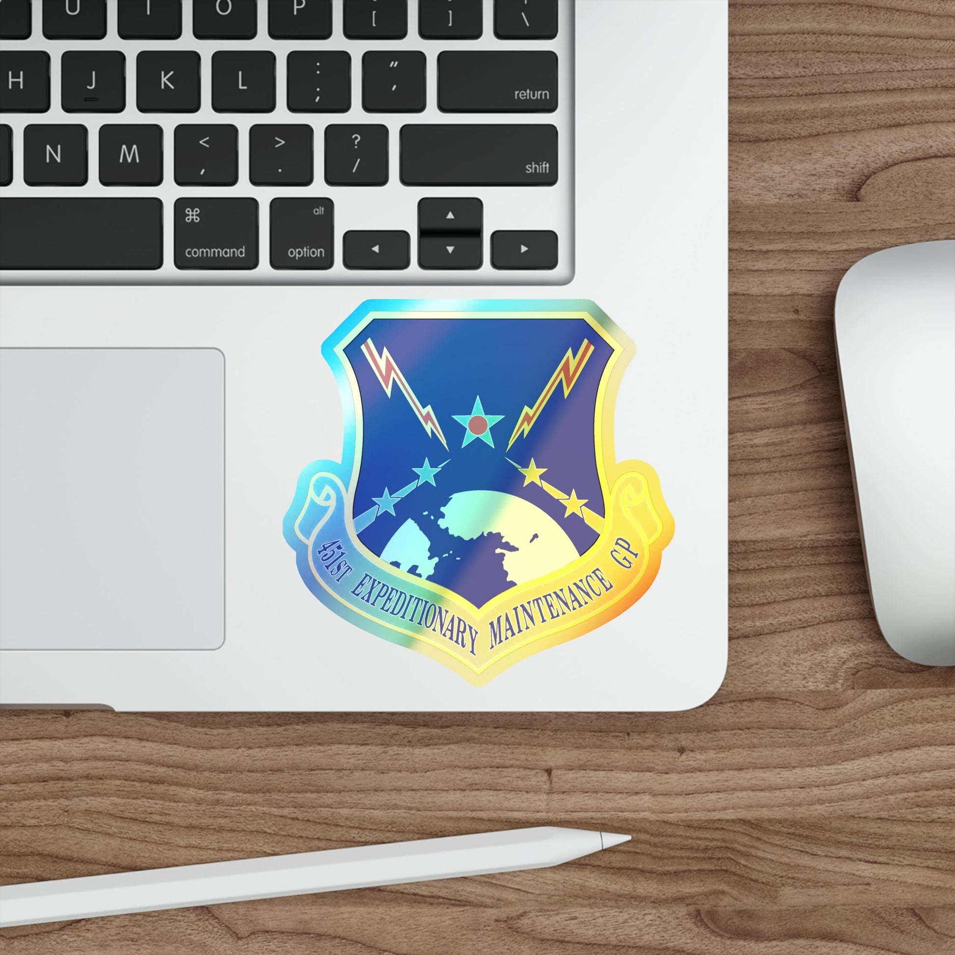 451st Expeditionary Maintenance Group (U.S. Air Force) Holographic STICKER Die-Cut Vinyl Decal-The Sticker Space