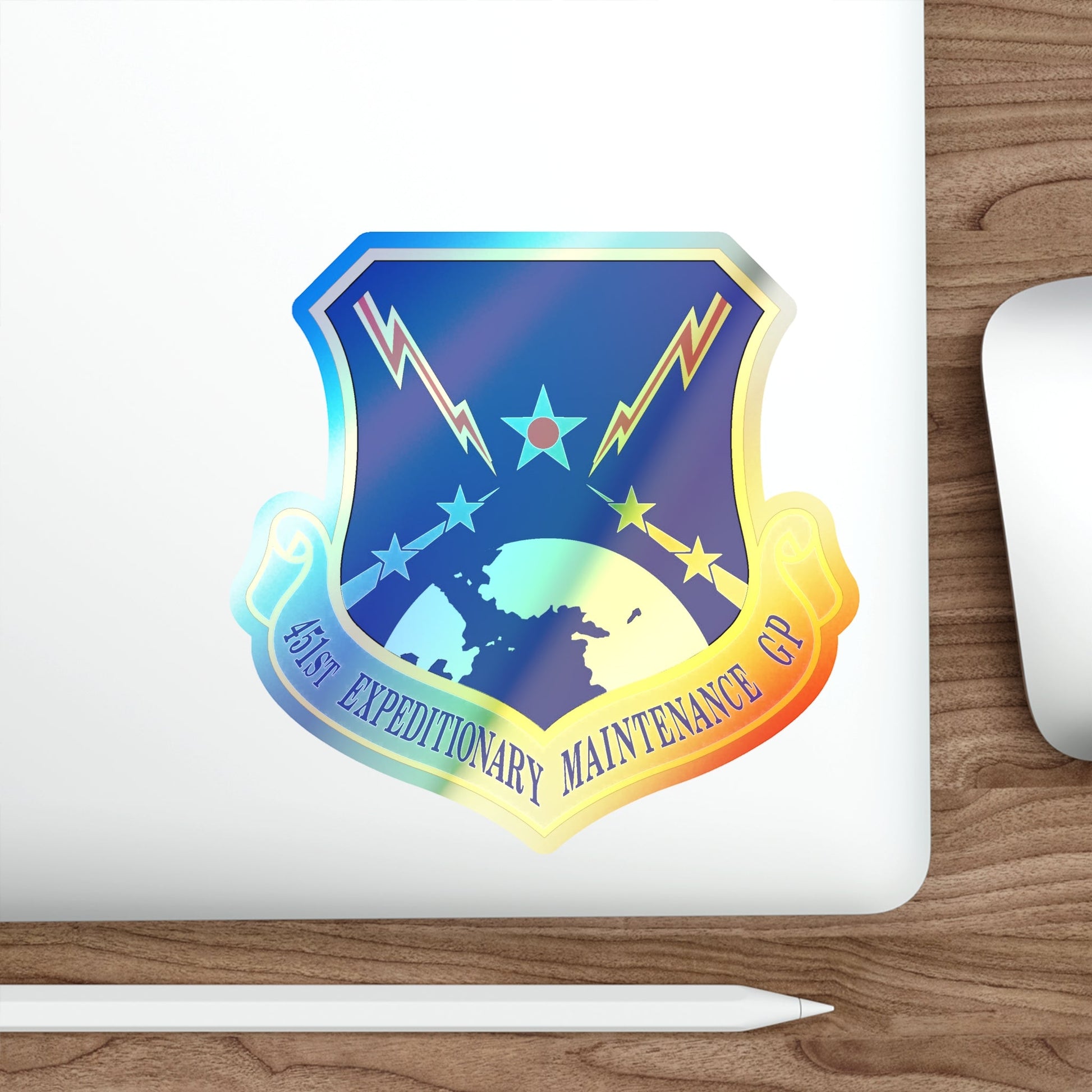 451st Expeditionary Maintenance Group (U.S. Air Force) Holographic STICKER Die-Cut Vinyl Decal-The Sticker Space