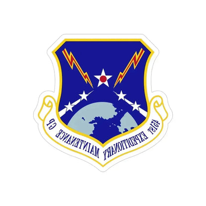 451st Expeditionary Maintenance Group (U.S. Air Force) REVERSE PRINT Transparent Die-Cut STICKER 4 Inch Die-Cut Transparent - The Sticker Space