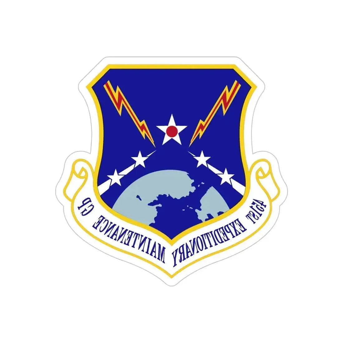 451st Expeditionary Maintenance Group (U.S. Air Force) REVERSE PRINT Transparent Die-Cut STICKER 6 Inch Die-Cut Transparent - The Sticker Space