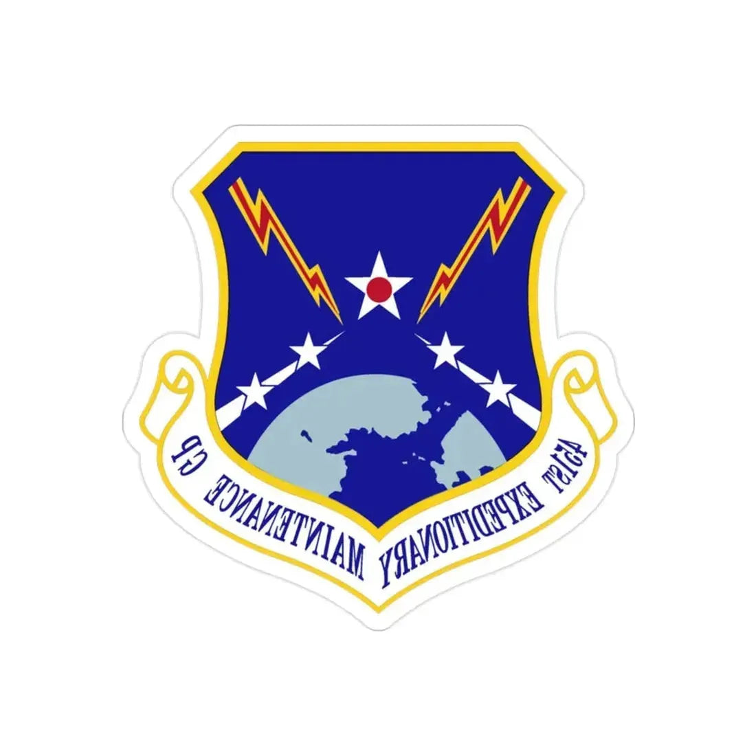 451st Expeditionary Maintenance Group (U.S. Air Force) REVERSE PRINT Transparent Die-Cut STICKER - The Sticker Space