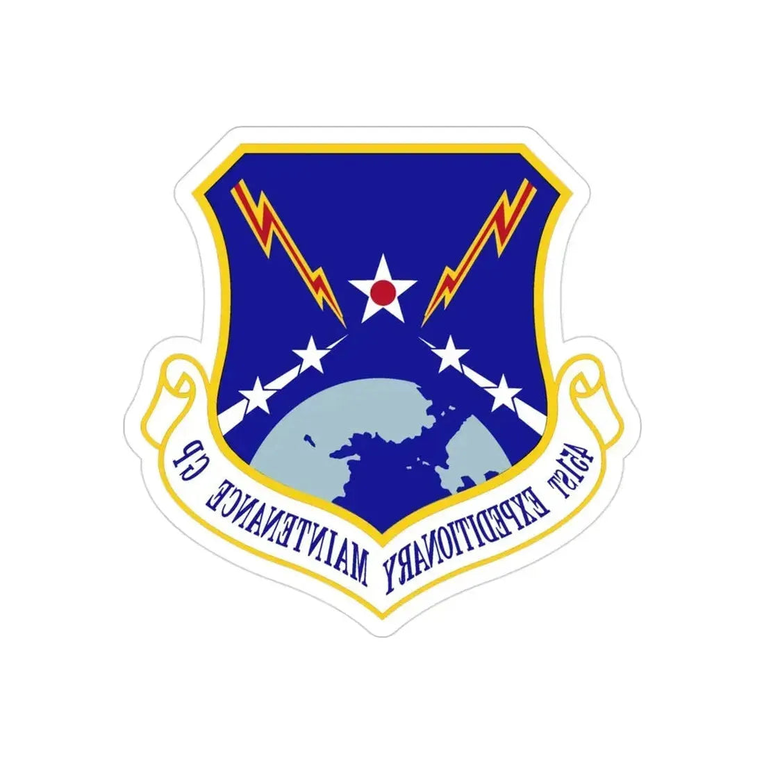 451st Expeditionary Maintenance Group (U.S. Air Force) REVERSE PRINT Transparent Die-Cut STICKER - The Sticker Space