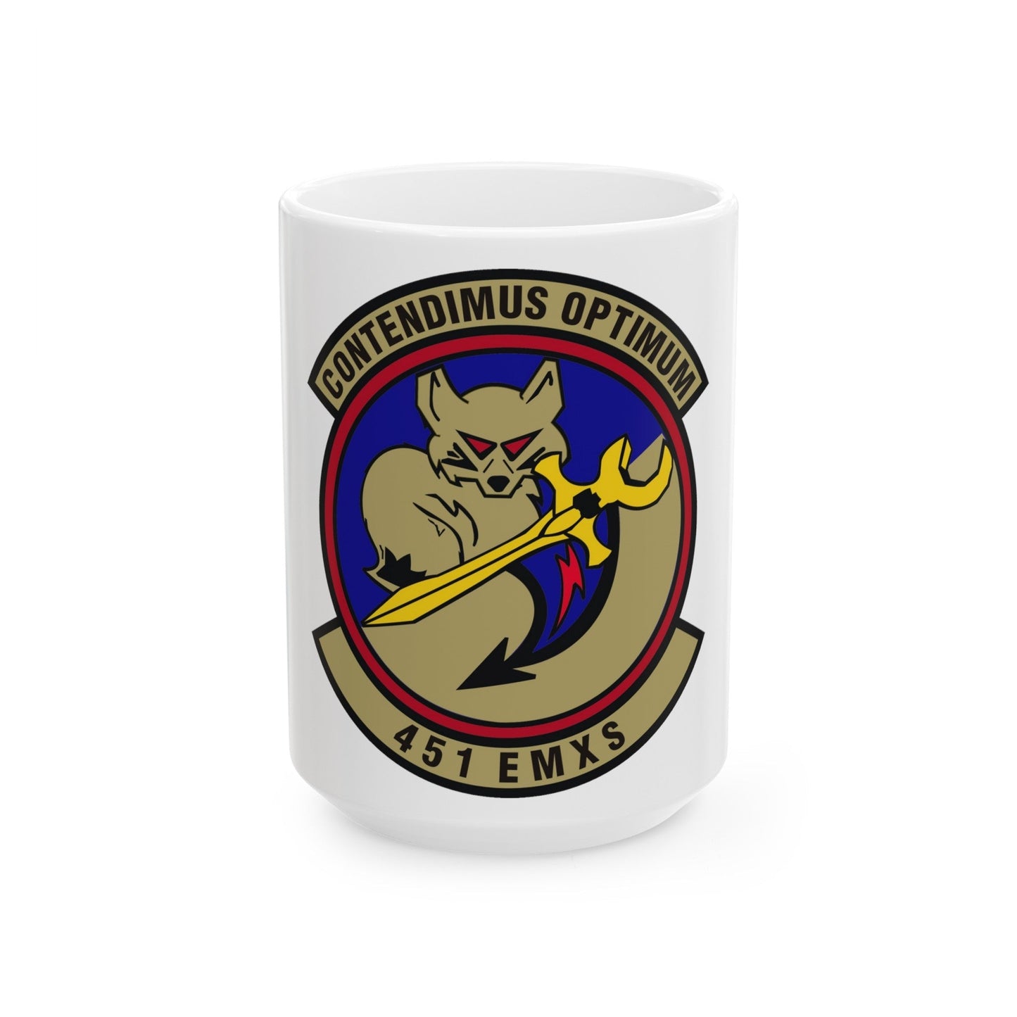 451st Expeditionary Maintenance Squadron (U.S. Air Force) White Coffee Mug-15oz-The Sticker Space