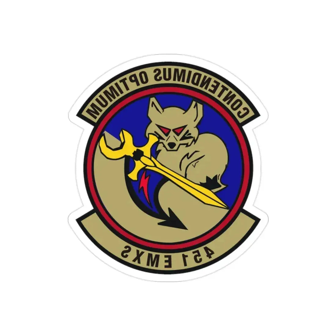 451st Expeditionary Maintenance Squadron (U.S. Air Force) REVERSE PRINT Transparent Die-Cut STICKER - The Sticker Space