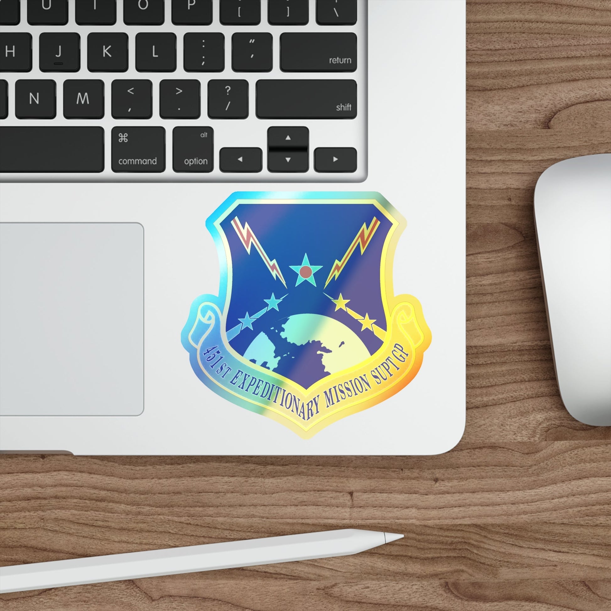 451st Expeditionary Mission Support Group (U.S. Air Force) Holographic STICKER Die-Cut Vinyl Decal-The Sticker Space