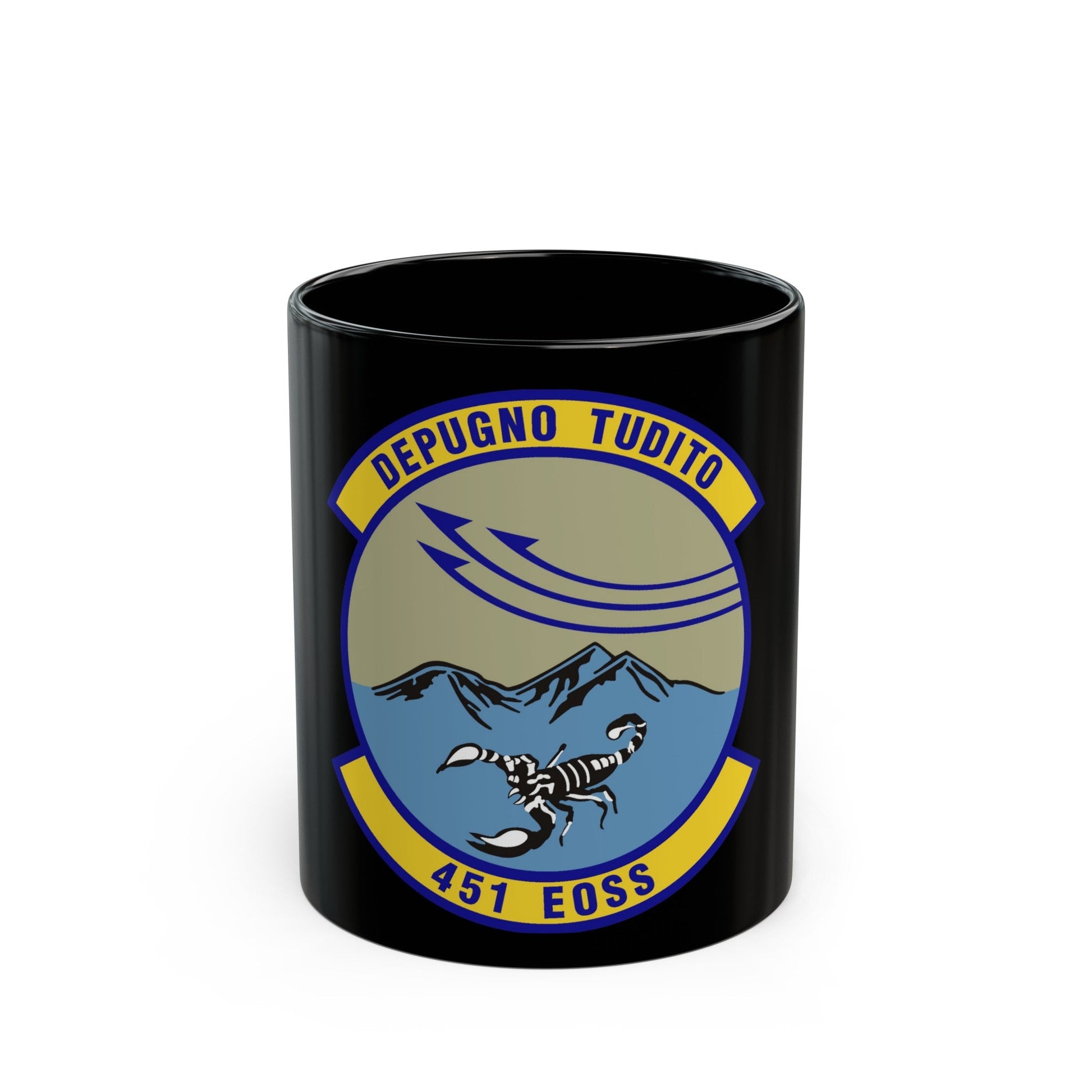 451st Expeditionary Operations Support Squadron (U.S. Air Force) Black Coffee Mug-11oz-The Sticker Space