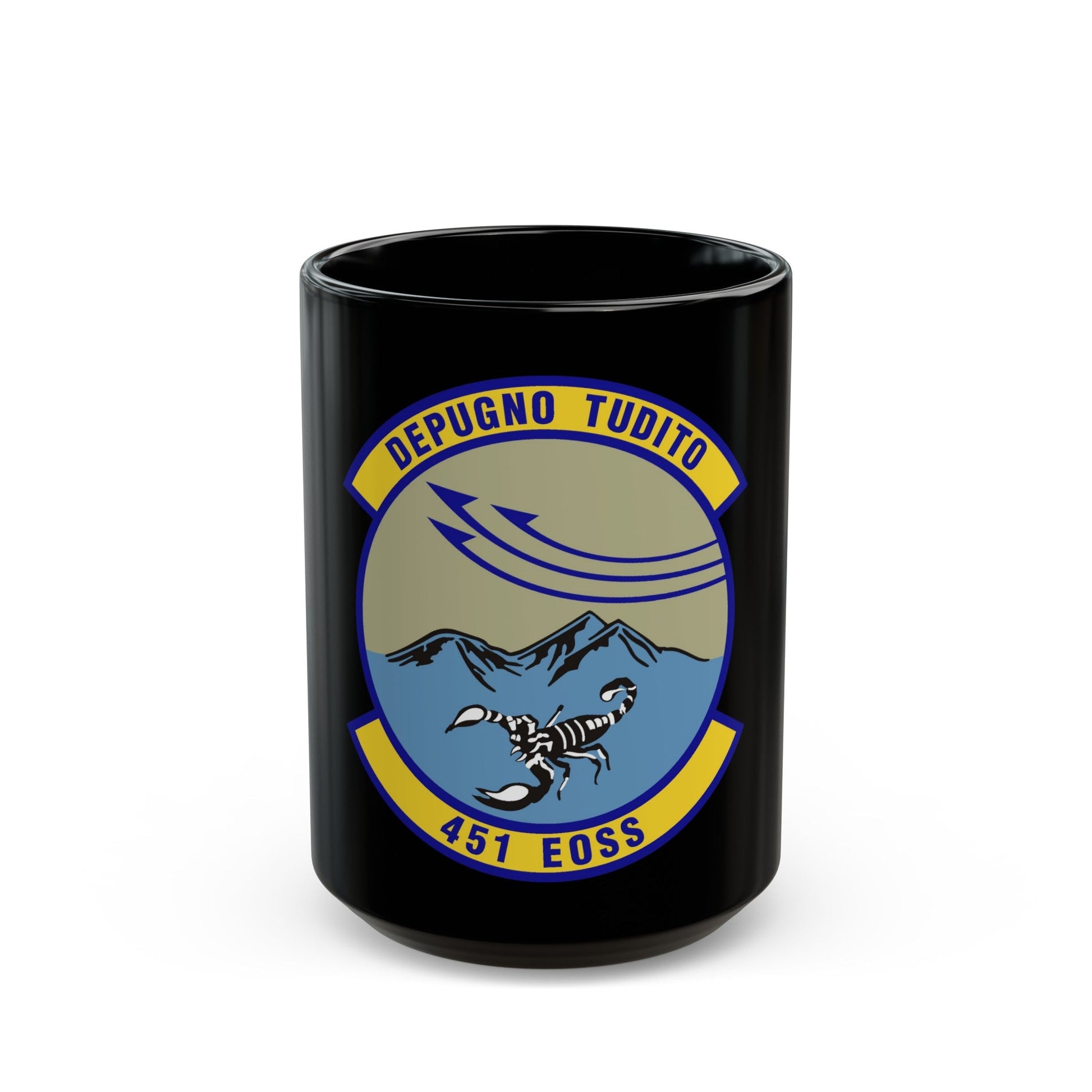 451st Expeditionary Operations Support Squadron (U.S. Air Force) Black Coffee Mug-15oz-The Sticker Space
