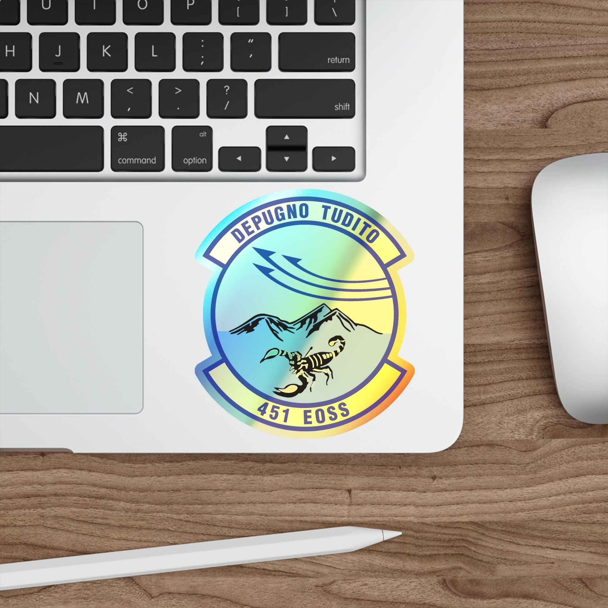 451st Expeditionary Operations Support Squadron (U.S. Air Force) Holographic STICKER Die-Cut Vinyl Decal-The Sticker Space