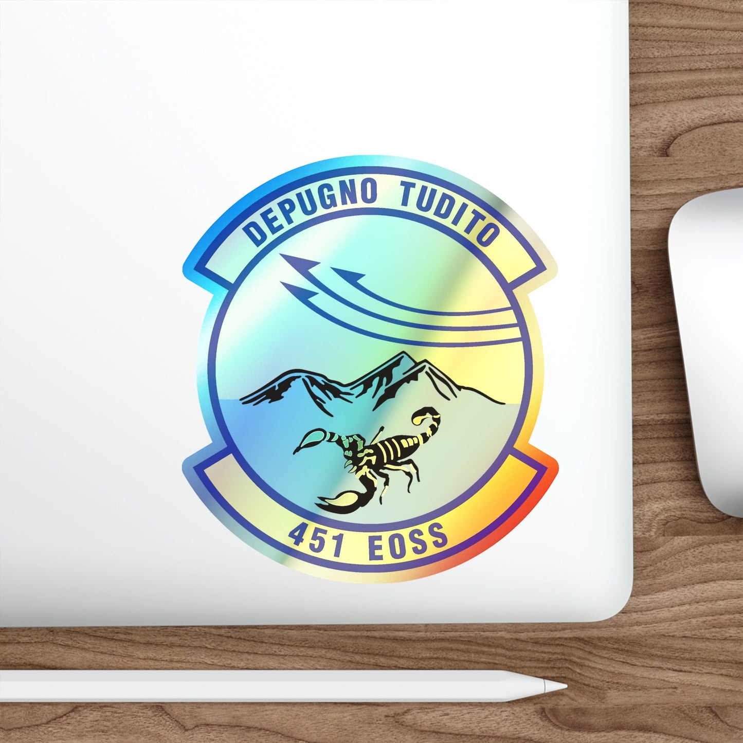 451st Expeditionary Operations Support Squadron (U.S. Air Force) Holographic STICKER Die-Cut Vinyl Decal-The Sticker Space